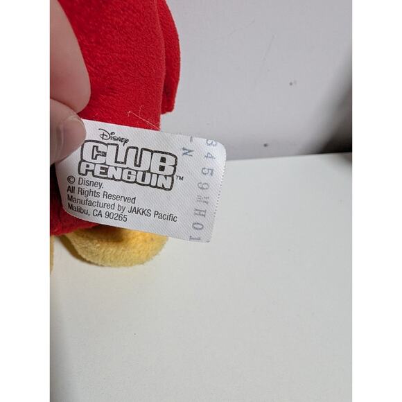 Disney Club Penguin Bee Red Plush Stuffed Animal Toy 8” - Picture 6 of 9
